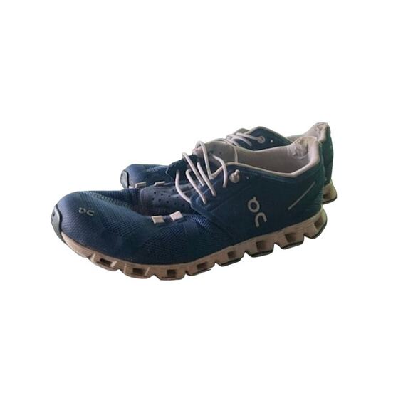 On Cloud - Cloud Runner running shoes sneakers blue and white size women's 8 - Picture 1 of 7